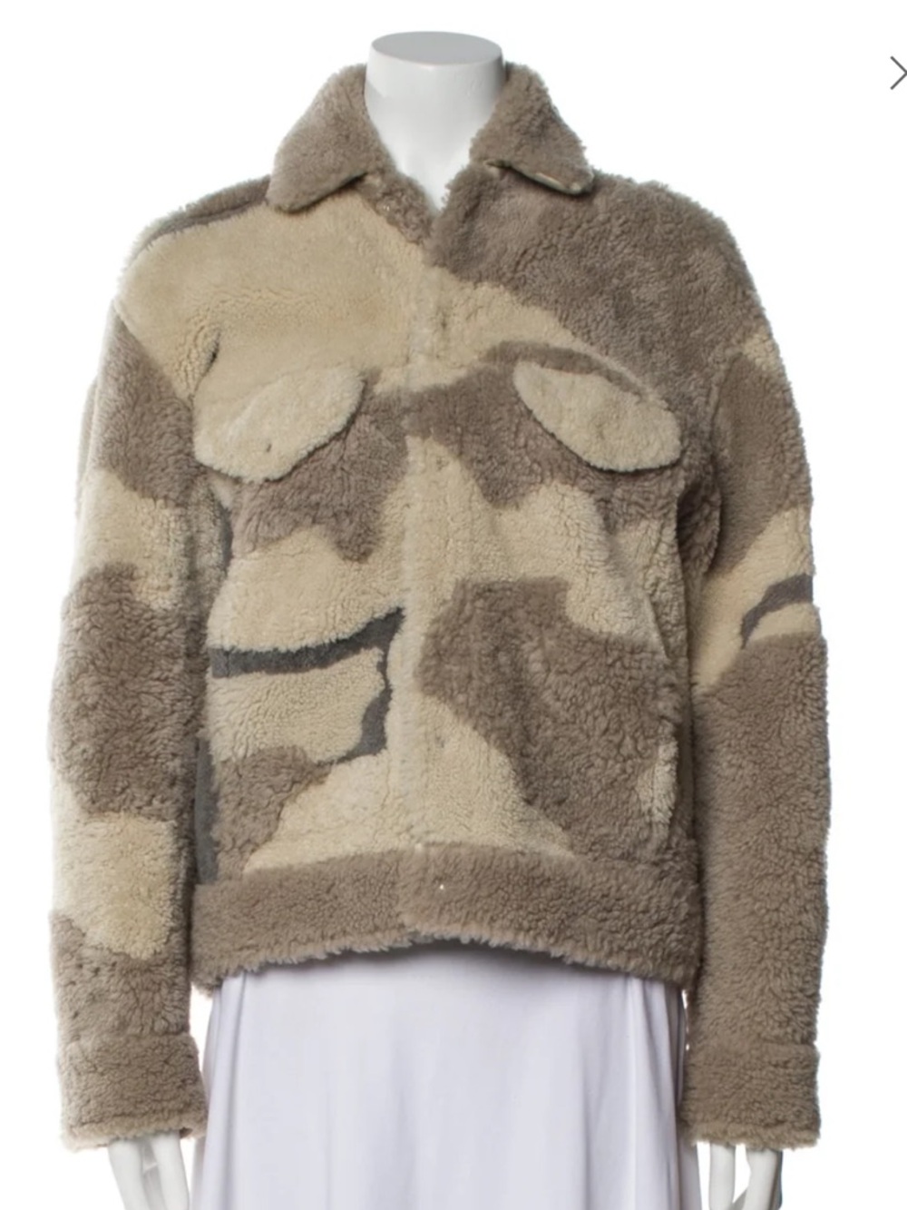 RAG & BONE sz XS Taupe and Cream Teddy Sherpa Jacket INCREDIBLE!!!